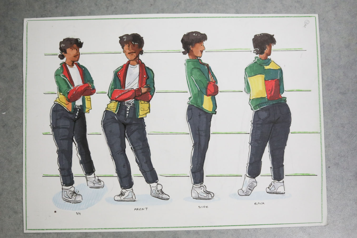 colored pencil drawing of person from 4 sides colored pencil drawing of person from 4 sides
