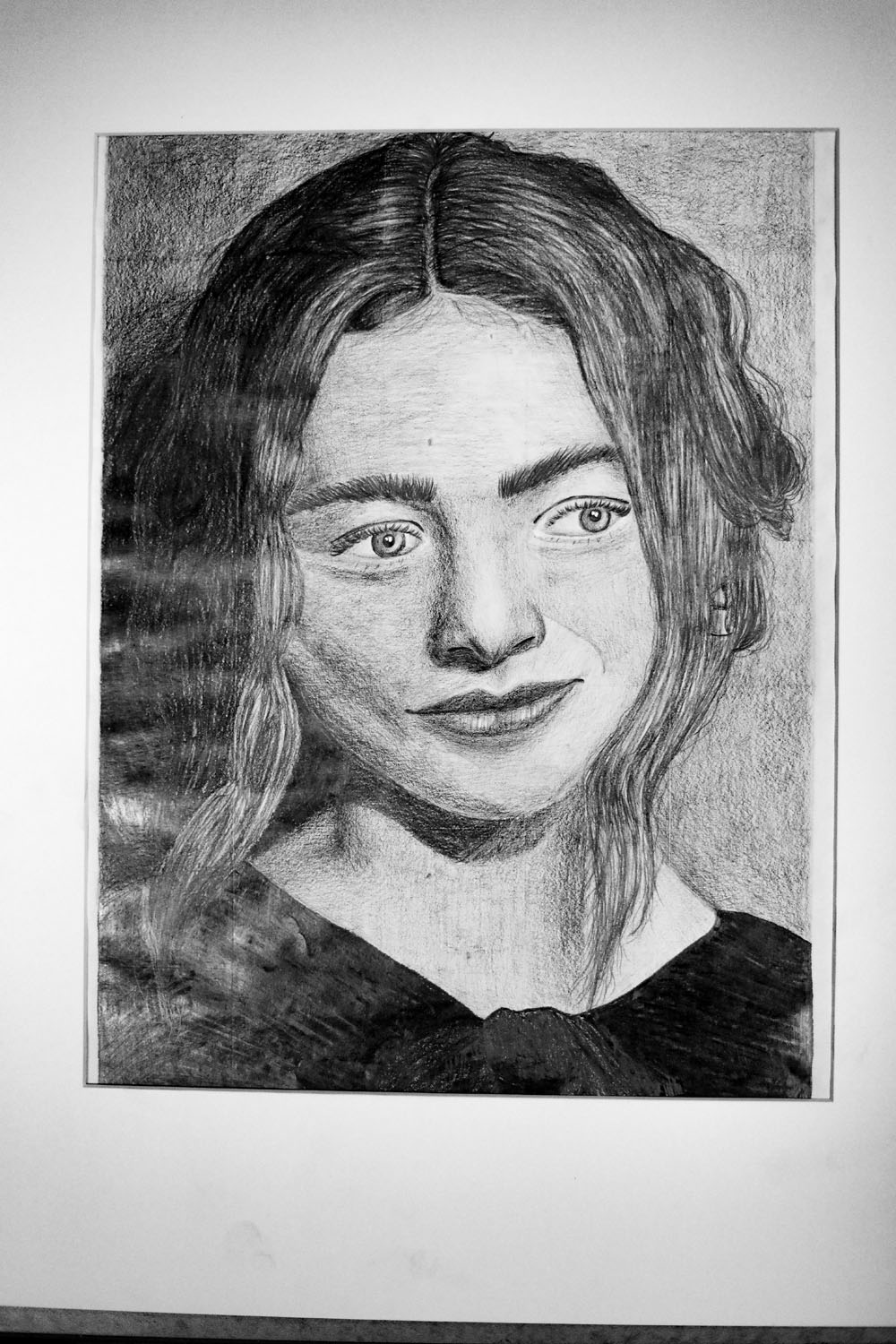 Pencil drawing of girl Pencil drawing of girl