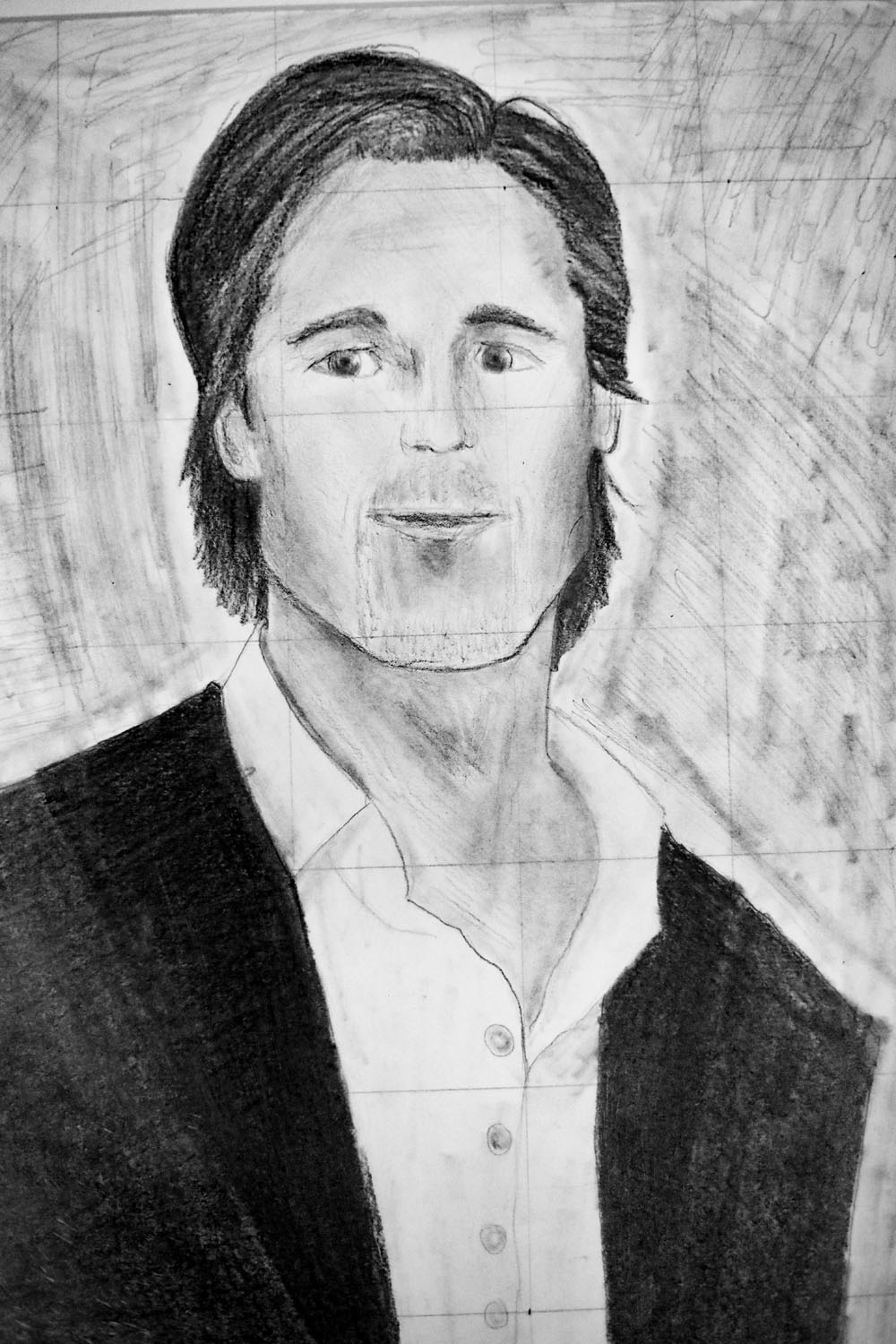 Pencil darwing of man in a collard shirt Pencil darwing of man in a collard shirt
