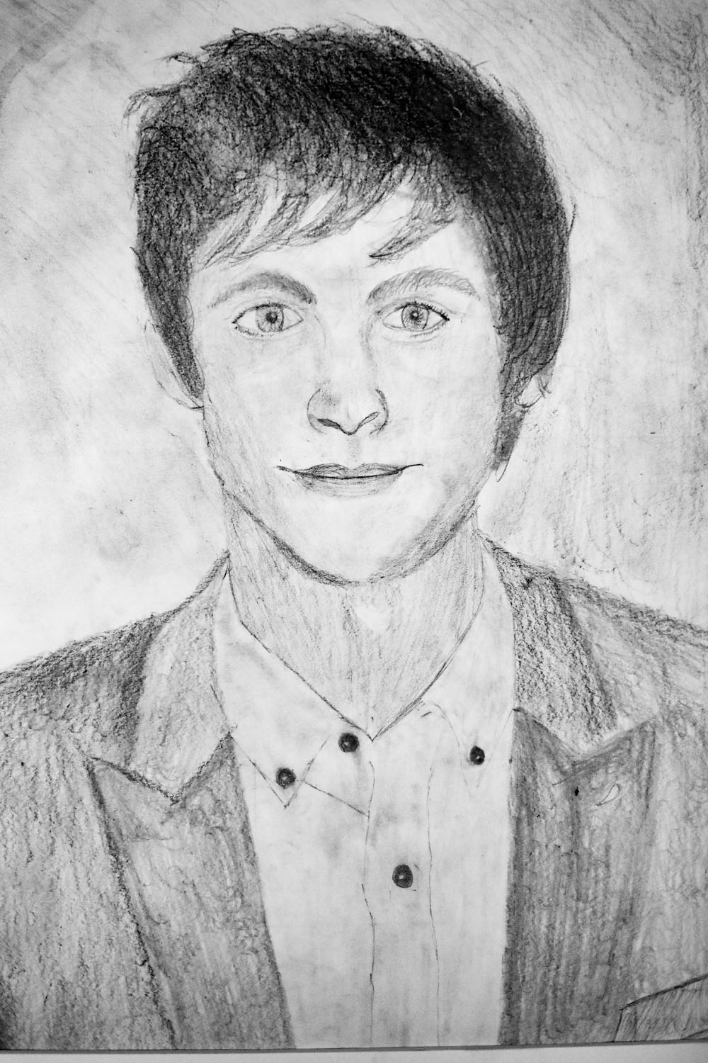 Pencil drawing of man in suit Pencil drawing of man in suit