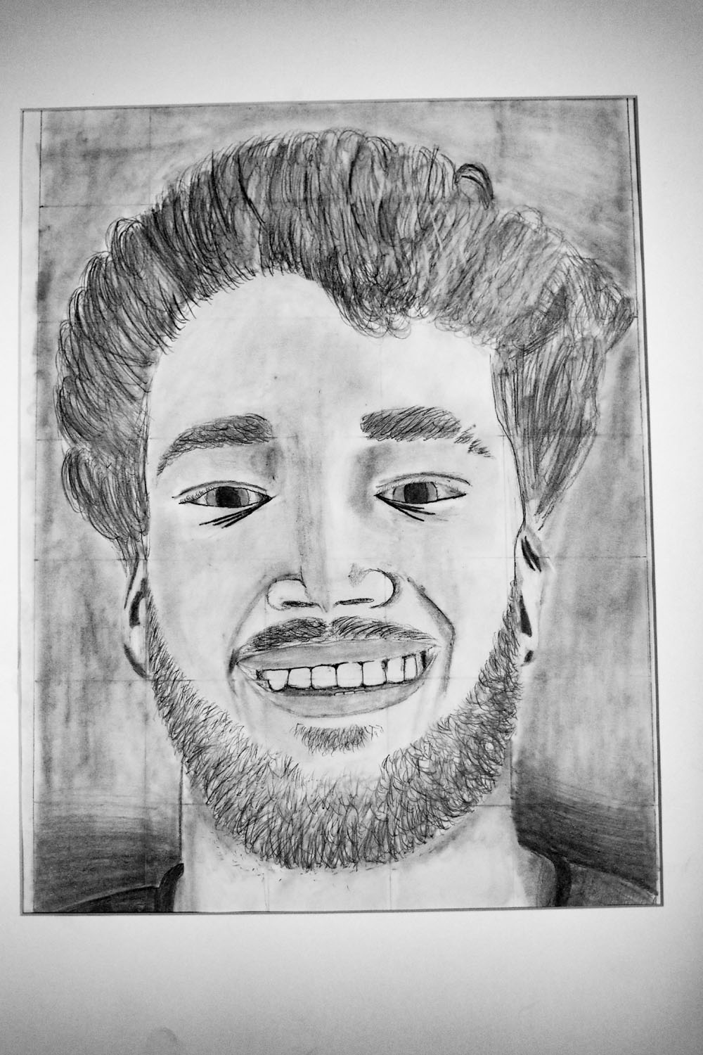Pencil drawing of man with a beard Pencil drawing of man with a beard