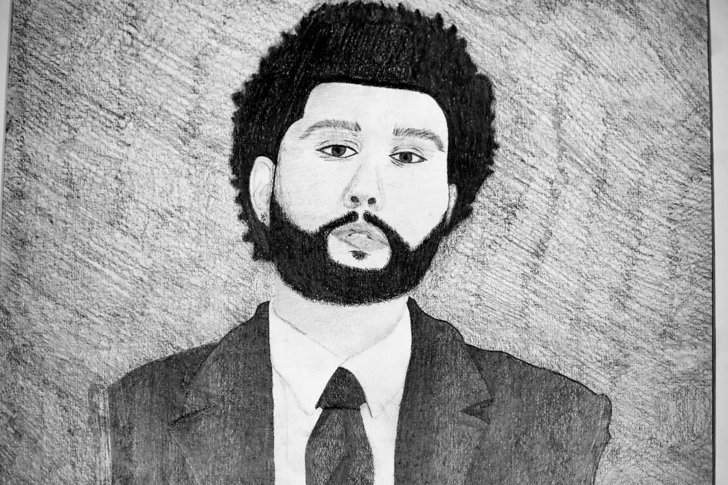 Pencil drawing with a man in a suit Pencil drawing with a man in a suit