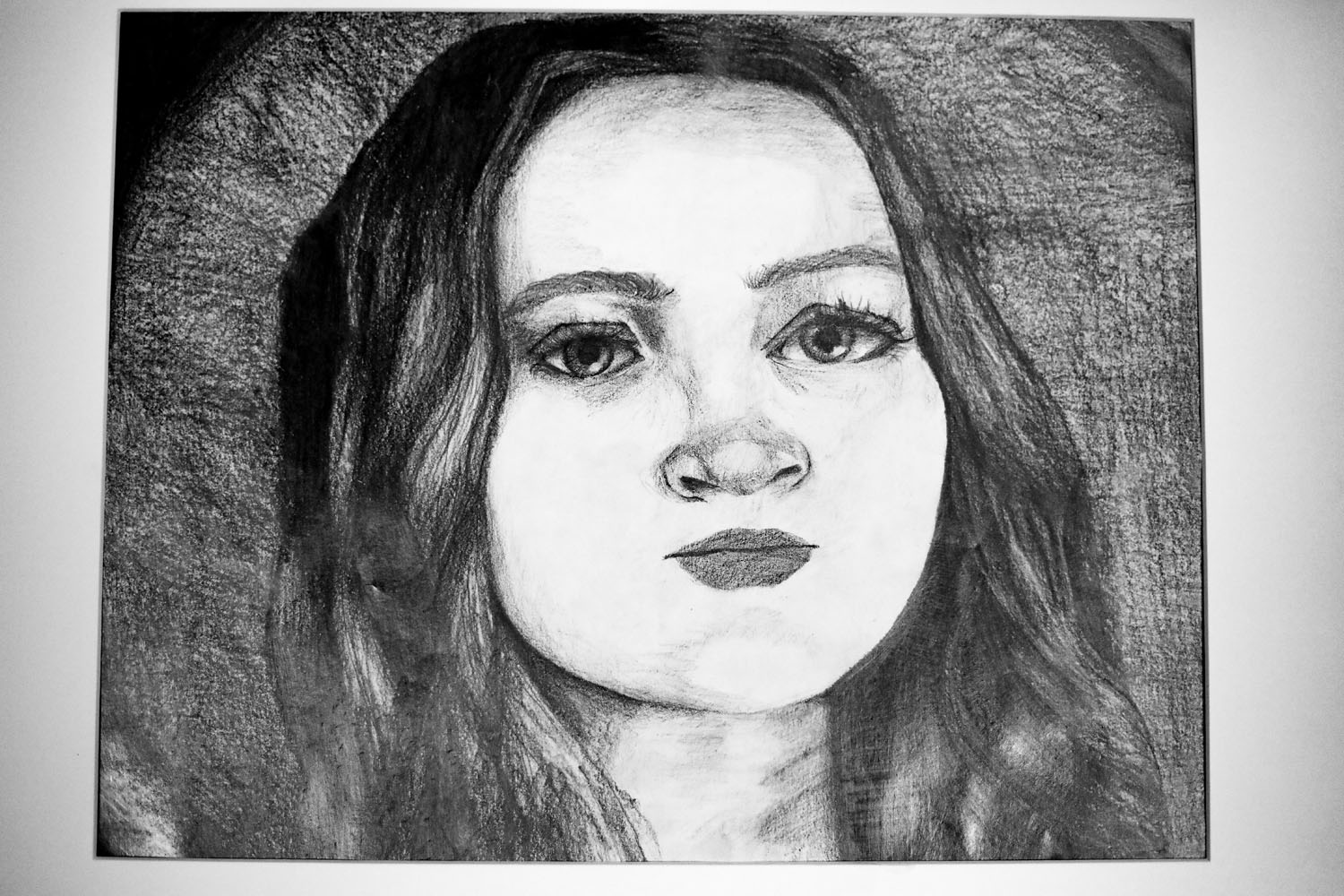 Pencil drawing of a young woman Pencil drawing of a young woman