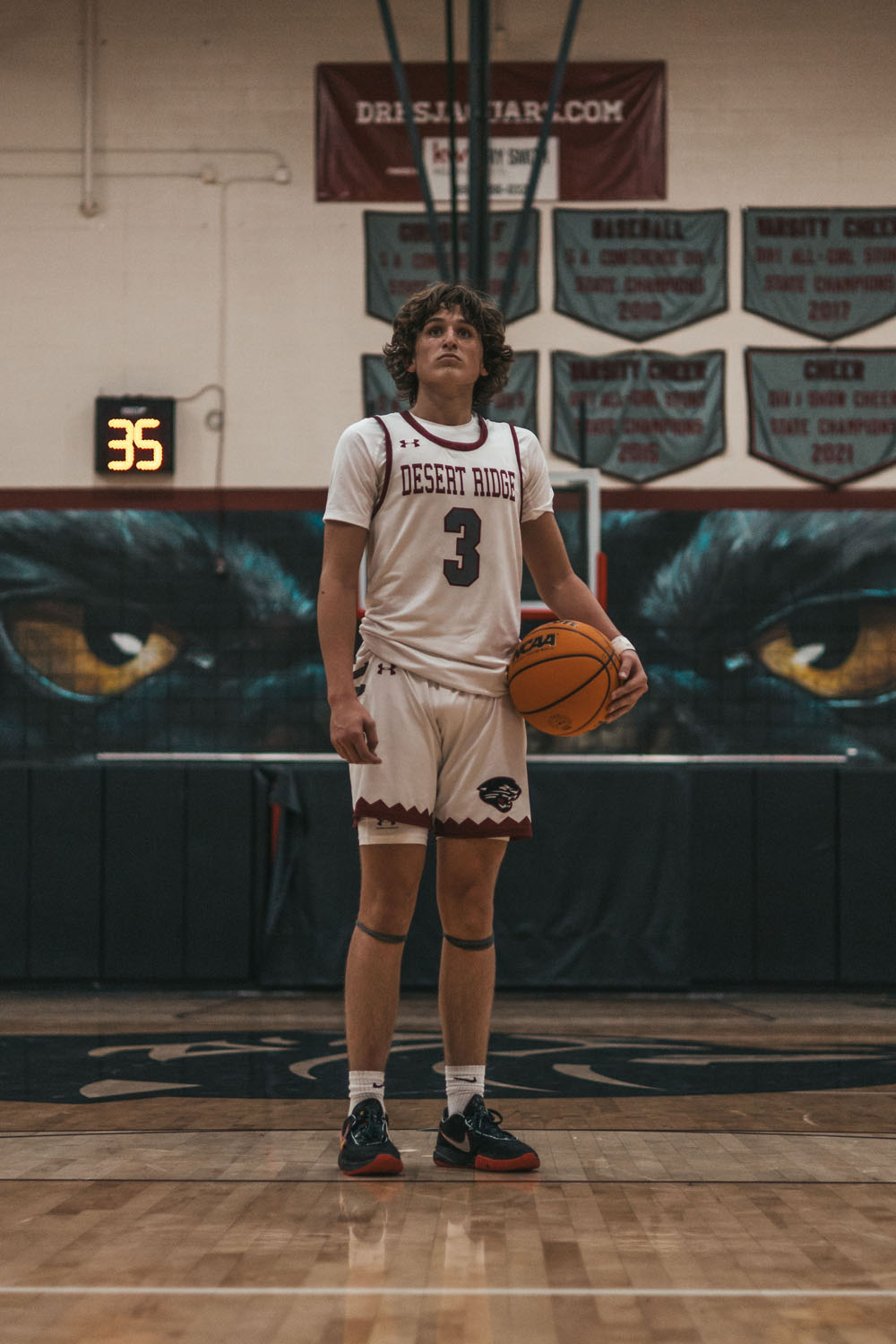 DRHS Basketball player at the free-throw line