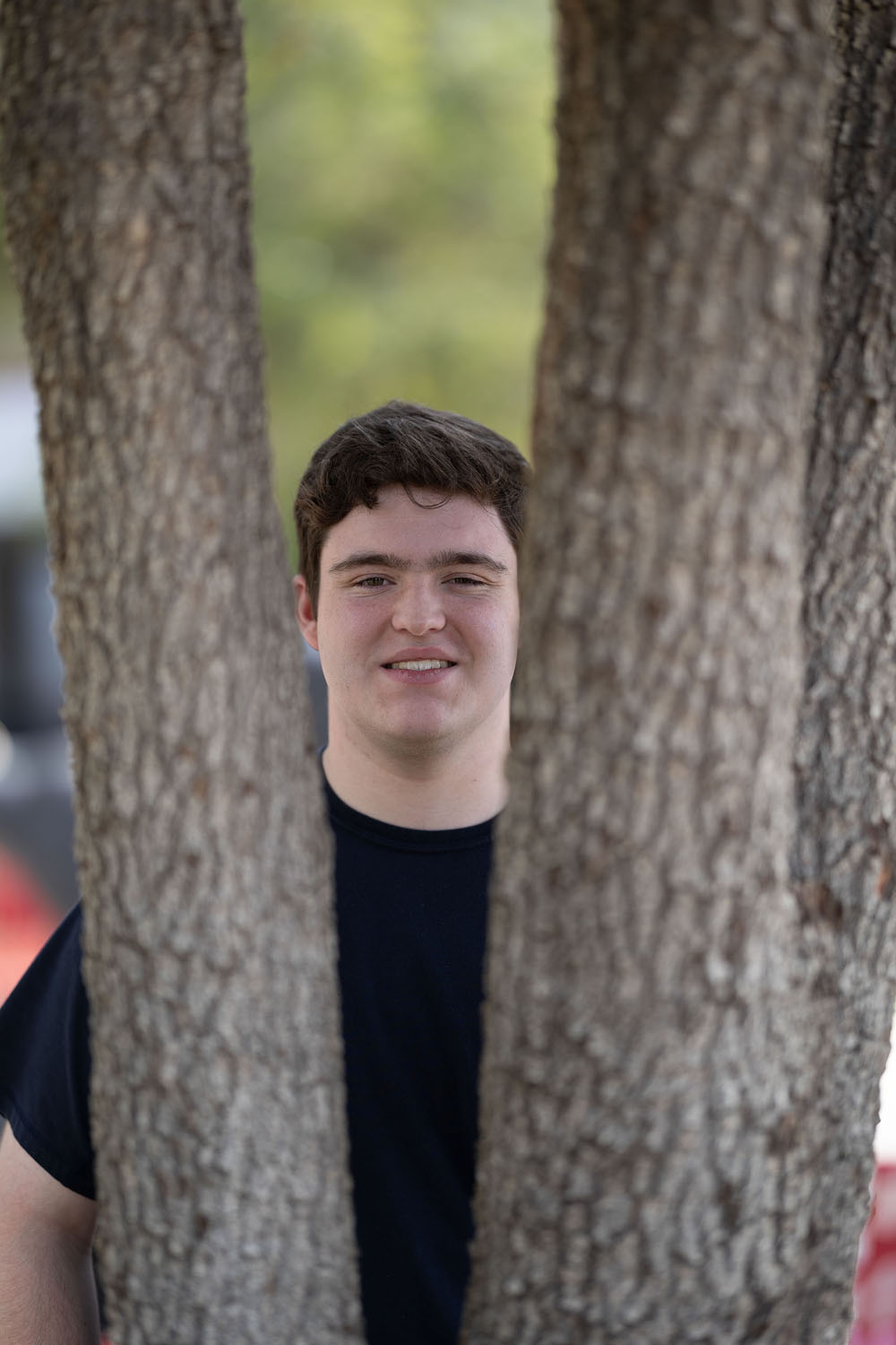 Matt seen between the trees Matt seen between the trees