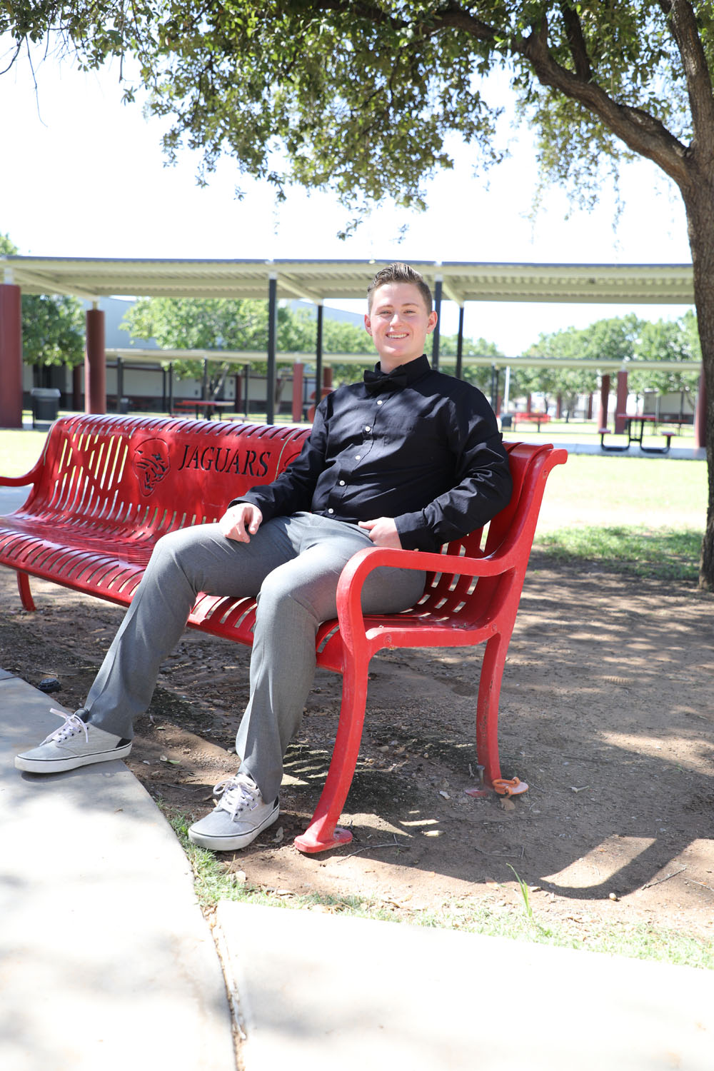 Jayden sitting on a bench Jayden sitting on a bench