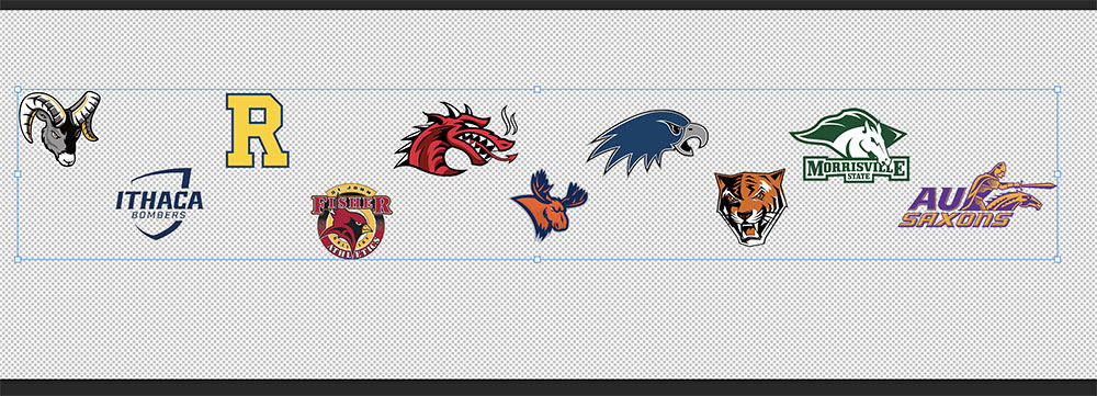 Logos the Brockport Football Team will be Playing