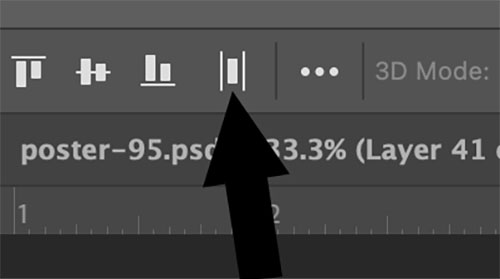 Distribute Horizontally Button