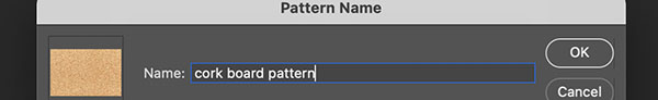 Pattern Name Window