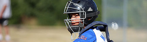 Evan Playing Catcher