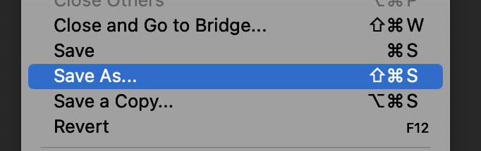 Saving An Image in Photoshop