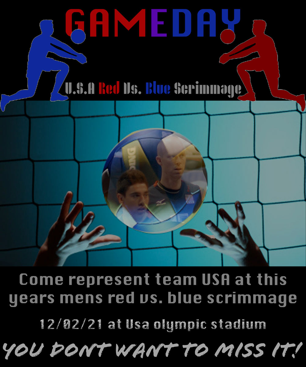 poster for 2 volleyball teams